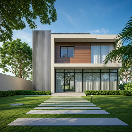 Premium modern villa exterior